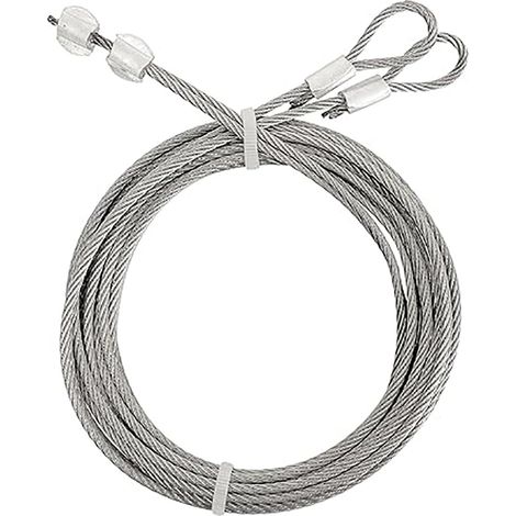 Garage Door Cable 2.65m, High Strength Galvanized Steel Cable with Vinyl Coating Rust and Corrosion Resistant (1/5)
