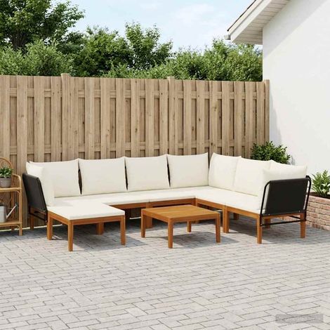 vidaXL 8 uds. Madera de Acacia Sólida y Cuerda Natural (1/5)