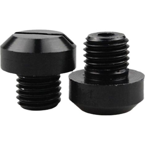 4x Universal Motorrad CNC Aluminium M10x1.25 Schwarz Plus Highway
