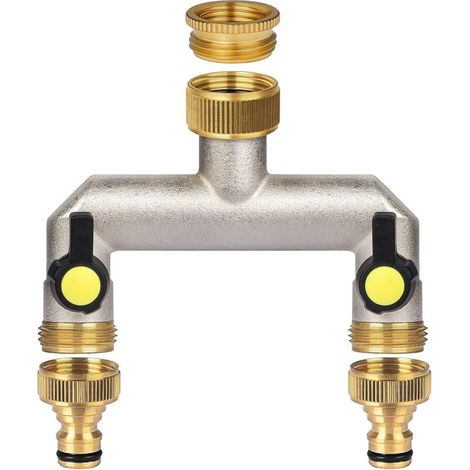 Kugelhahn, 3/4" (26,5 mm) Gartenschlauchadapter zur Regulierung und Absperrung des Wasserdurchflusses (1/5)