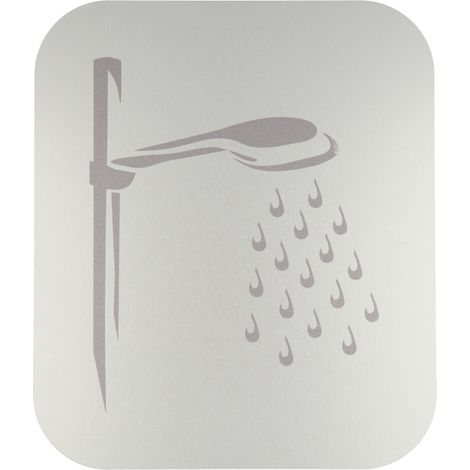 Pictogramme Douche, alu anodisé autocollant