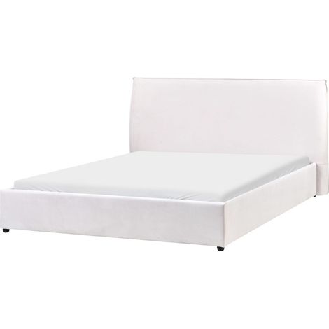 Bed Velvet LAVAUR 160 x 200 cm (EU King Size) Off-White