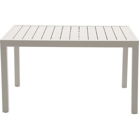 Table de jardin rectangulaire extensible en aluminium Oppa beige 8/10 places - Jardideco (1/2)