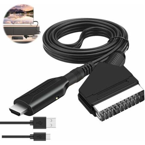 VtiziklAdaptateur Audio Vidéo Péritel vers HDMI pour HDTV/DVD/Décodeur/PS3/PAL/NTSC - Convertisseur THSINDE (1/4)