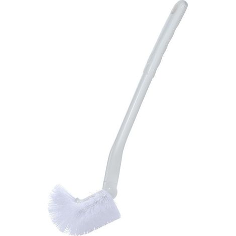 Brosse de nettoyage WC slim courbée, outil de nettoyage salle de bains, nettoyage en profondeur, facile à entretenir, 1 pièce (1/5)