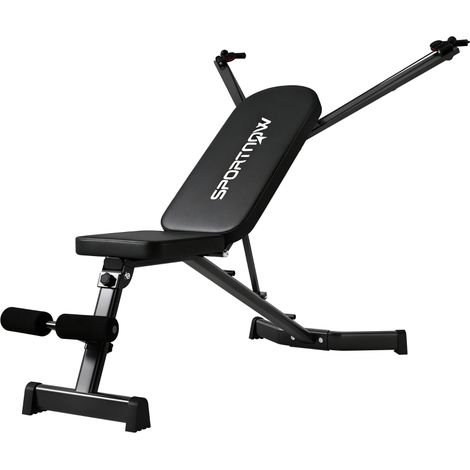 Hantelbank klappbar Trainingsbank mit Beinstrecker 3-Fach Rückenlehne, 3 Widerstandsstufe 300 kg Last