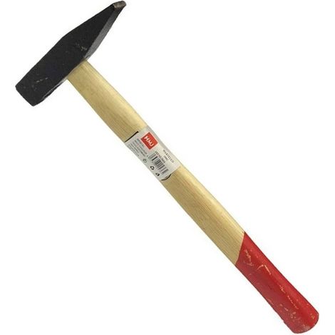 TrAdE Shop Traesio - Martello Manico Legno Meccanico Tipo Tedesco 200gr 1/3 Falegname Carpentiere - (1/2)