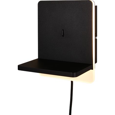 Applique LED, metallo, nero opaco, 16x20x14 cm, Fairfield (1/5)
