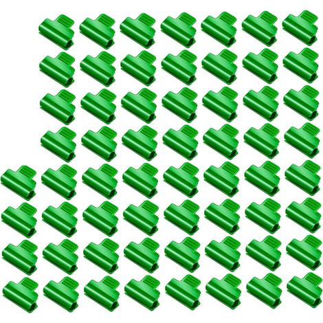 Filiyano-Pinces de serre, Pinces de lamination pour serre, Pinces de lamination pour jardin, Diamètre 11 mm, Lot de 60, Pinces de serre (1/4)