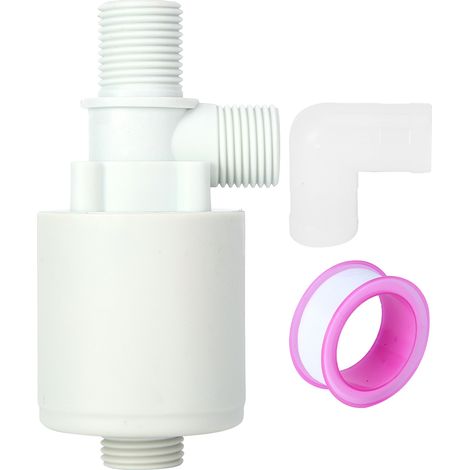 Robinet à flotteur automatique, entrée filetée mâle G1/2in, réservoir d'eau, contrôle de niveau en plastique, robinet à bille flottant (1/5)