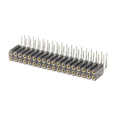 W & P Products Connettore femmina (precisione) Numero di righe: 2 Poli per fila: 10 154-020-2-50-10 1 pz.