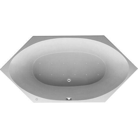 Vasca idromassaggio esagonale 2x3 145 l 190x90 bianca, 2 file Jet-Syst