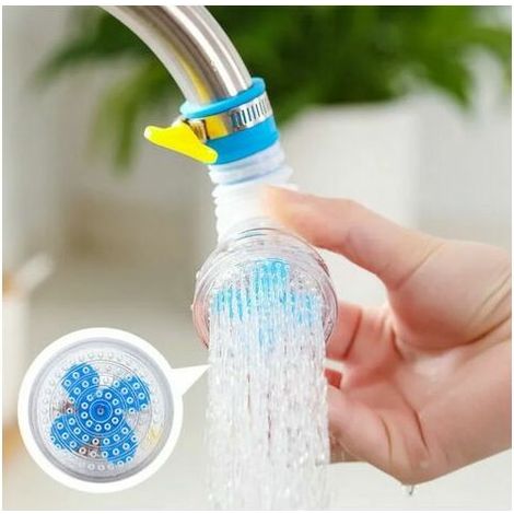LAN Ajusteur de buse portable buse de et 360 pivotant filtre à eau anti - éclaboussures filtre de et bleu