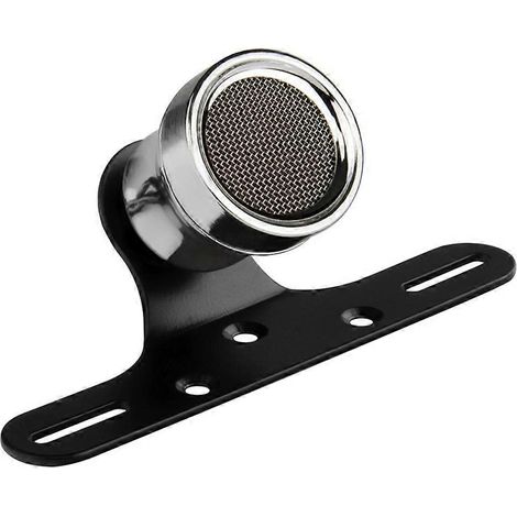 Feu arrière de moto rétro à LED avec support, noir pour Harley Sportster et Honda. Noir et argent. (1/5)