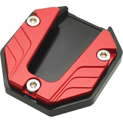 (Rouge) Extension de béquille universelle pour scooter, moto et vélo, support latéral antidérapant avec base élargie en alliage maxpower (1/4)