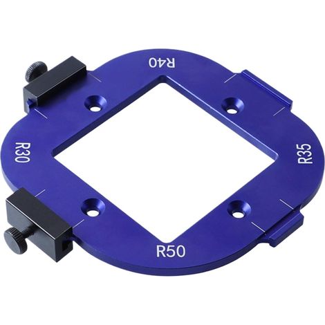 Gabarit d'angle de positionnement, modèle de toupie 4 en 1, gabarit de positionnement d'angle d'arc, coupe-arc de planche en bois, gabarit de positionnement de rayon d'angle, outil de coin portable (1/5)
