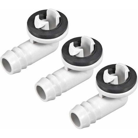 Vakuum-Winkelverbinder für Ablaufschlauch der Klimaanlage – 15 mm – Teile für Mini-Split-Geräte und Fenster-Klimaanlagen – 3 Stück (1/4)