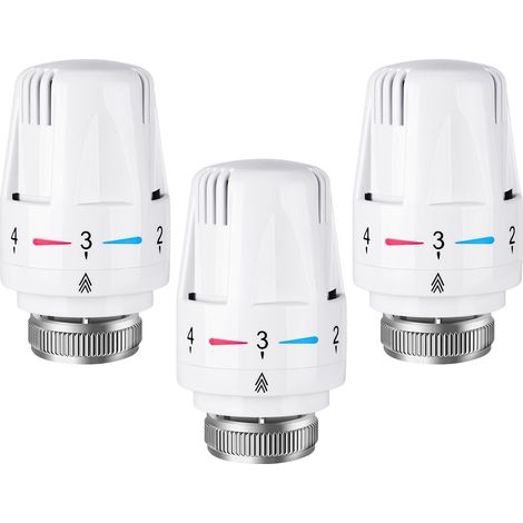 3pcs Tête de radiateur thermostatique, Tête thermostatique, raccord M30 x 1,5,Tête thermostatique Intelligente pour Thermostat Intelligent et Pack Chauffage collectif (1/5)