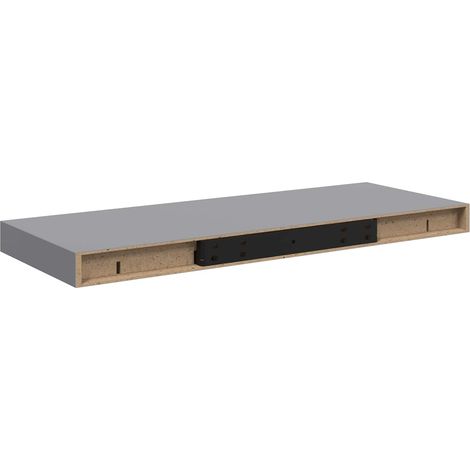 Maison Exclusive - Schweberegal Grau 60x23,5x3,8 cm MDF (1/5)