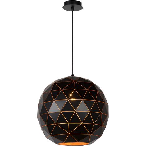 Suspension Lucide Otona Ø40 noir/or E27 dimmable 60W (1/5)
