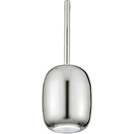 GIOIA Sospensione in Vetro Pirex Finitura Cromo sfumato attacco G9 33W IP20 - Rossini Group - Lampada di design ovale sabbiata