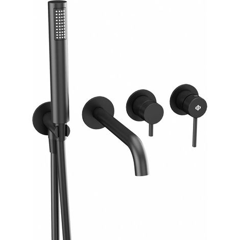 Conjunto Empotrado Bañera Sirio Negro Con Kit - GME (1/2)