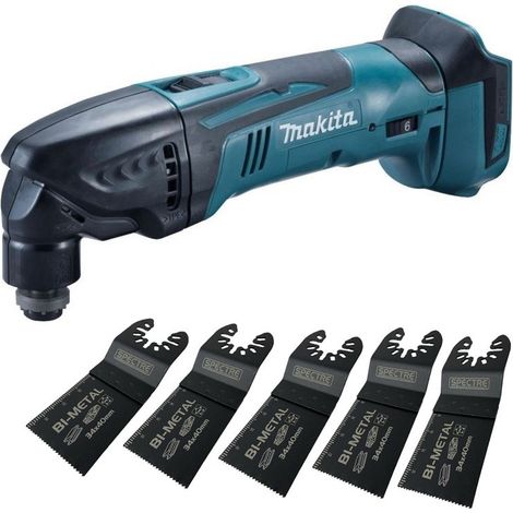 Makita DTM50Z 18v LXT Li-Ion Cordless Multi Tool Bare Unit + 5 BIM Plunge Blades (1/3)