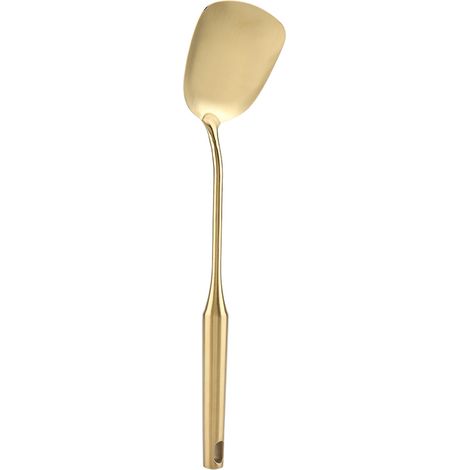Louche en acier inoxydable, grande louche à soupe, spatule de cuisine, ustensile de cuisine doré n° 03 (1/5)