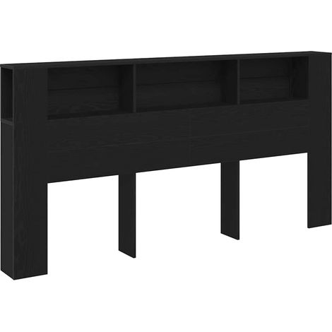 Maison Exclusive - Testata del letto Rovere Nero 200 x 18,5 x 102,5 cm
