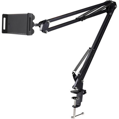 Support de téléphone à bras long pivotant à 360° avec pince, pour la maison, le lit ou le bureau - Accessoires pour téléphone portable - FFY (1/4)