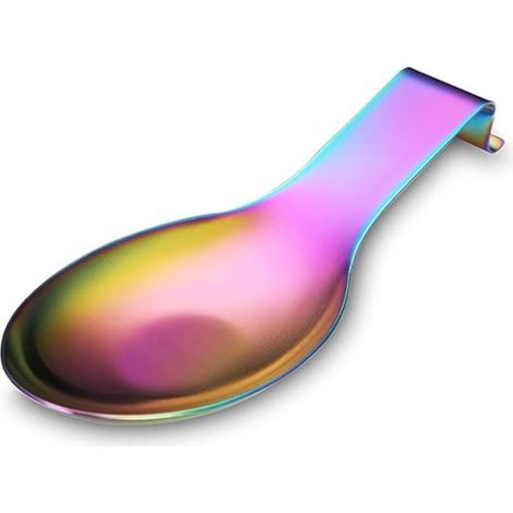 Repose Cuillère En Argent Mat, Porte Cuillère En Acier Inoxydable Pour Cuisinière, Porte Stensiles De Cuisine Pour Louches, Pinces (1/5)