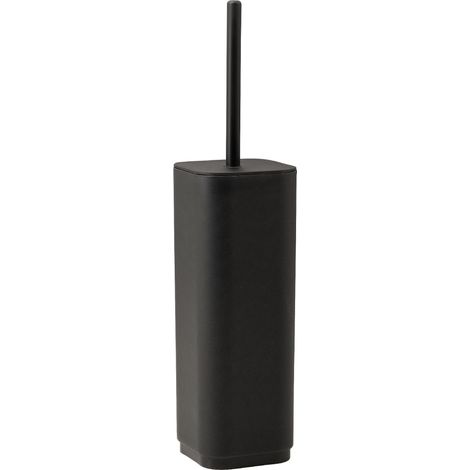Porta Scopino WC da Appoggio Dim. Cm (Lxpxh): 9 x 9 x 38,8 Nero GDY (1/4)