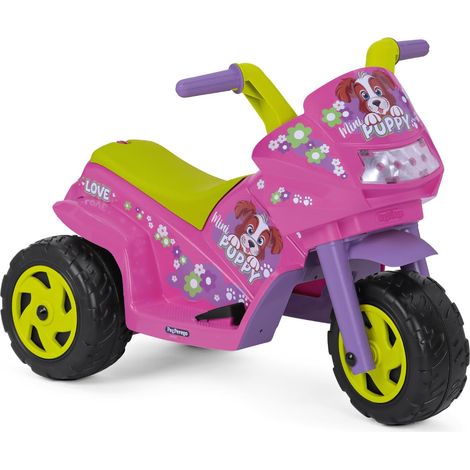 PEG Mini Puppy Moto Elettrica Cavalcabile per Bambini da 1 Anno, Batteria Ricaricabile da 6V, Fari LED, Clacson e Musica, Velocità 4 km/h, Due Ruote Motrici con Battistrada Tassellato (1/5)