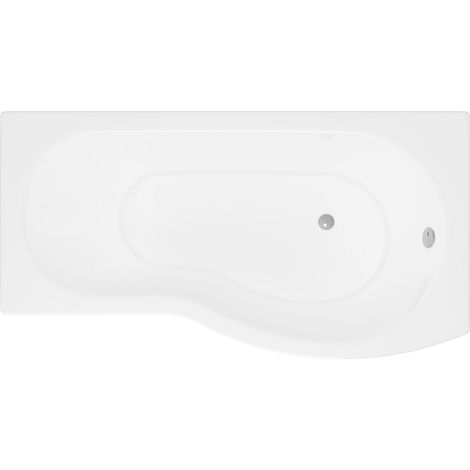 Modern Bathroom B Shaped Right Hand Shower Bath, 1700 x 900 x 415mm