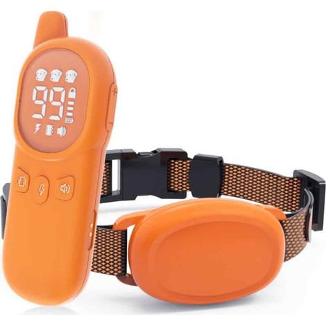 1 Collier de dressage chien, télécommande sans fil, vibration, stimulation électrique, étanche, extérieur (1/5)