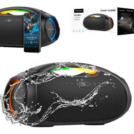 Tragbarer, wasserdichter Bluetooth-Lautsprecher 60W AUX Kruger&Matz Street X-BASS