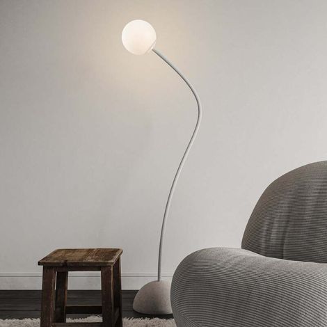 [GEBRAUCHT] B-Ware Karman Stehleuchte Moony LED Lampe höhenverstellbar weiß Ø15cm 145cm hoch (1/2)