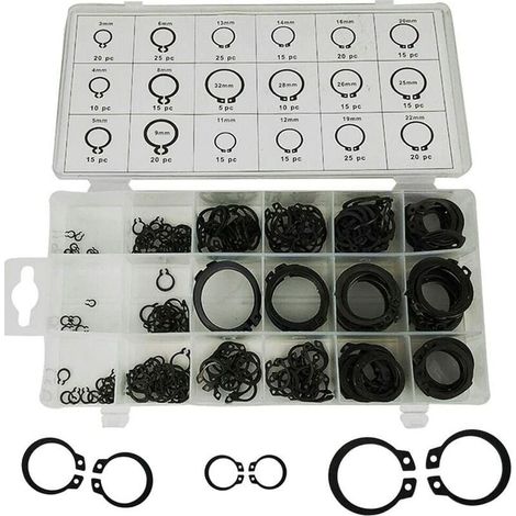 Boîte d\'assortiment de circlips, 300 pièces, 18 tailles (1/5)