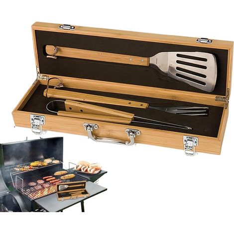 Werkzeugset Kochutensilien Grillzubehör mit Schutzhülle für