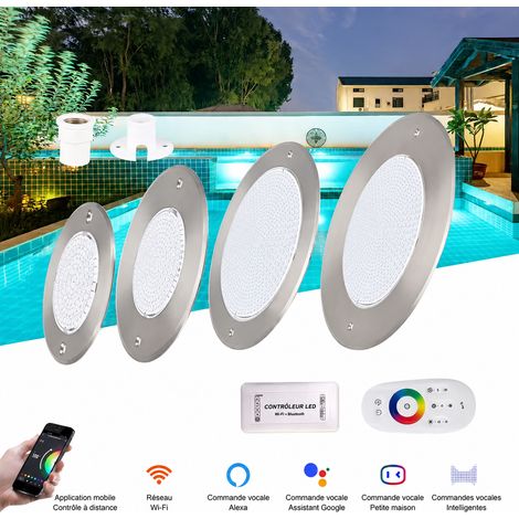 Projecteur LED subaquatique piscine inox 316 blanc froid 6000K 6W 110 mm IP68 12V 6000k 6w 110mm 1,6 kg – Livraison gratuite (1/5)