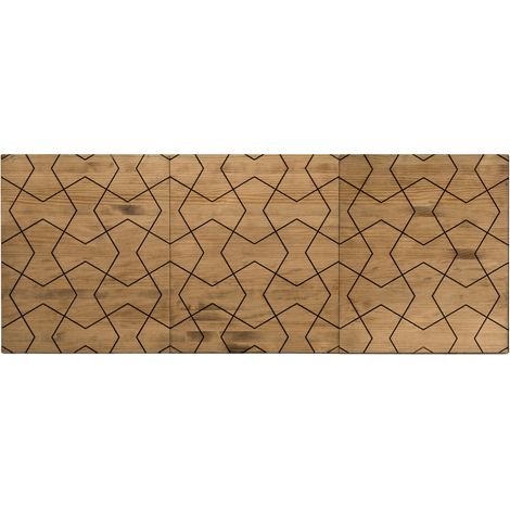 Cabecero Tríptico Óptico ECO 150x59 en madera maciza de pino acabado vintage Box Furniture (1/5)