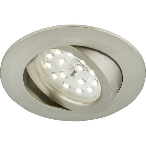 BRILONER - ATTACH MOVE FARETTO DA INCASSO LED ORIENTABILE DIAM. 8,2cm 5W 400lm NICKEL SATINATO (1/5)