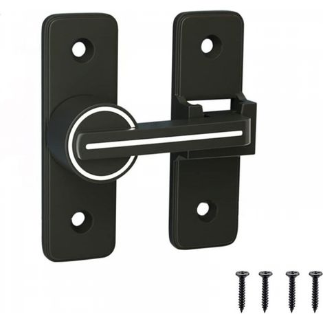 Verrou Serrure de Fermeture Porte Interieure Coulissante de Lumineux, ​180° Loquet de Crochet a Porte Bascule,  pour Porte, Fenêtre (1/5)