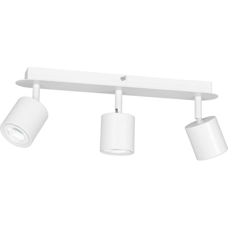 Barra 3 spot bianchi orientabili GU10 8W Demia Luminex