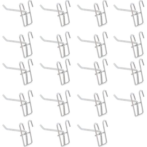 Lot de 15 crochets pour panneau grillagé, crochets d'affichage pour grille, crochets de présentation pour boutique, garage, atelier (1/5)