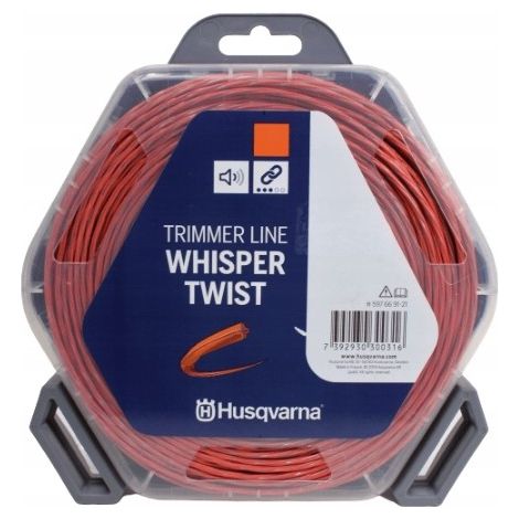 Husqvarna – Fil pour débroussailleuse 597669141 3 mm – Longueur 48 m – Couleur orange/gris – Coupe précise pour travaux intensifs (1/3)