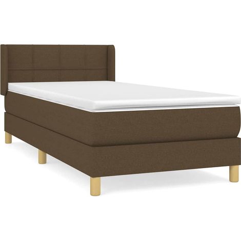 Maison Exclusive - Boxspringbett mit Matratze Dunkelbraun 100x200 (1/5)