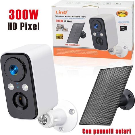 Linq - Telecamera Wireless Ricaricabile Solare 300w Hd Pixels Ahd5023 Sicurezza Esterno - (1/2)