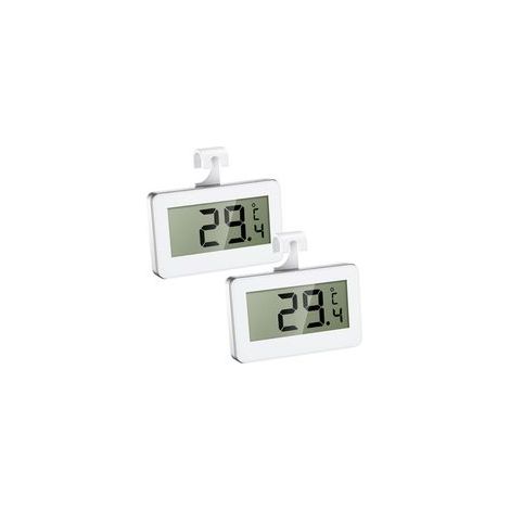 Thermomètre Réfrigérateur, 2 Pièces Mini Thermomètre de Congélateur avec Ecran LCD Facile à Lire, Thermomètre Intérieur avec Alarme Antigel, Parfait pour Maison, Restaurants, Cuisine, Bars (1/5)
