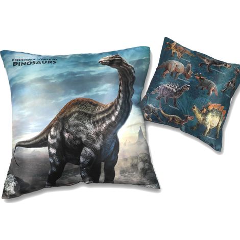 Almohada con relleno y cremallera - Mundo prehistórico de los dinosaurios (carmani)